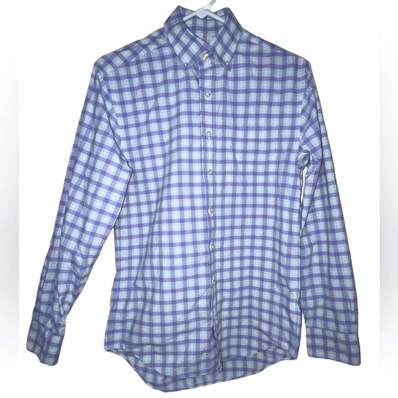 Vineyard Vines Performance Classic Fit Murray Shirt Size XS Light Purple Plaid - Picture 8 of 8